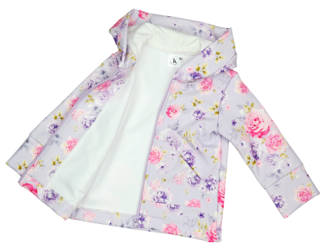 Kurtka dziewczęca Softshell Kwiaty